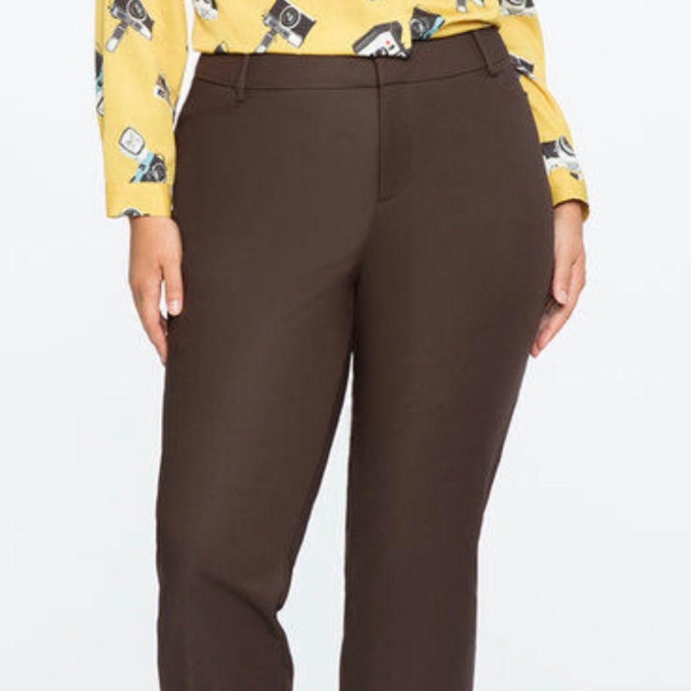 Kady Fit pant from ELOQUII in Espresso Brown, Sz 14
